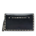 Valentino Leather Rockstud Flap Clutch