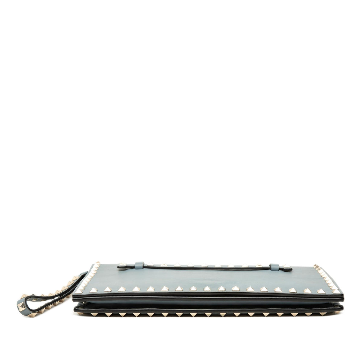 Valentino Leather Rockstud Flap Clutch