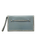 Valentino Leather Rockstud Flap Clutch
