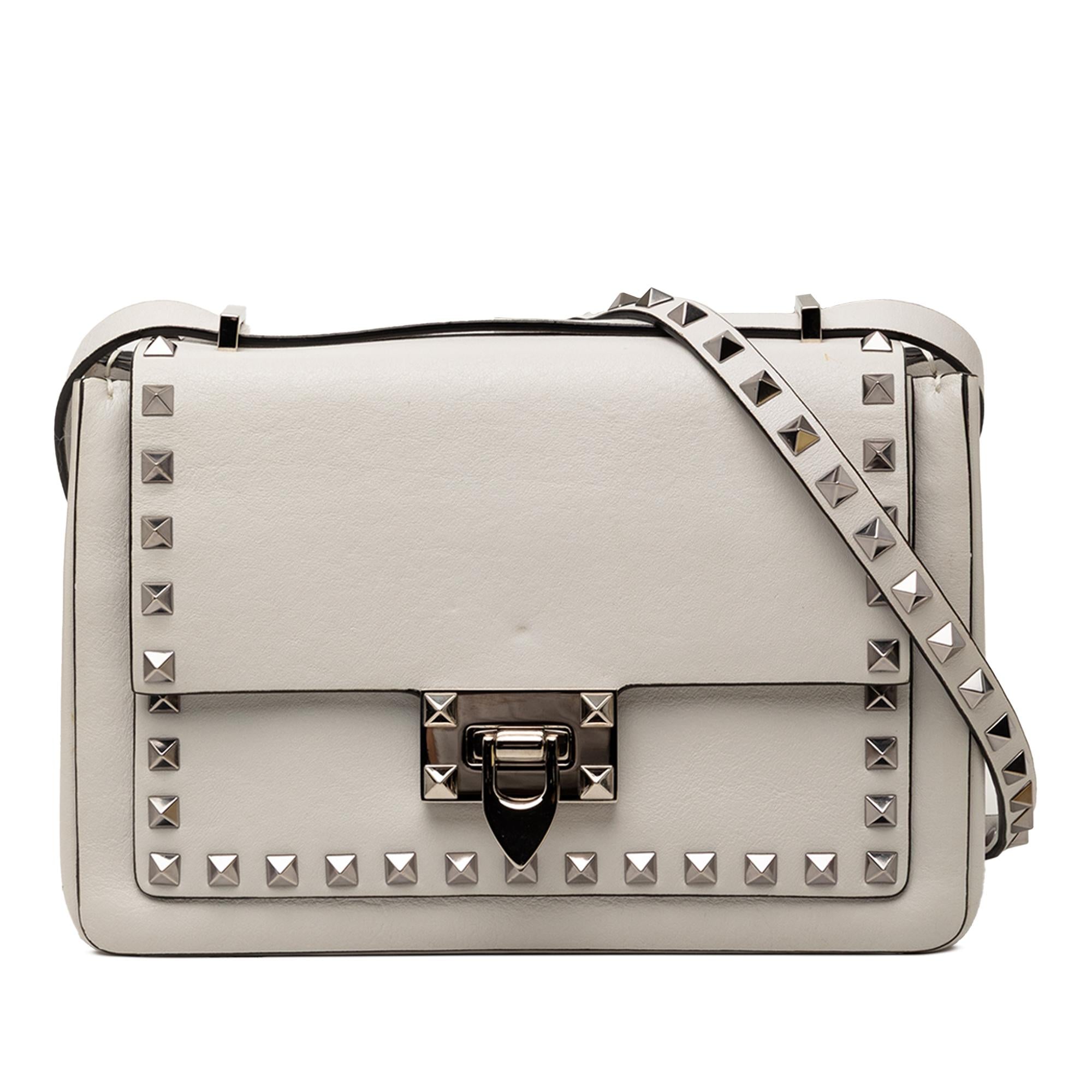 Valentino Leather Rockstud Flip Lock Crossbody