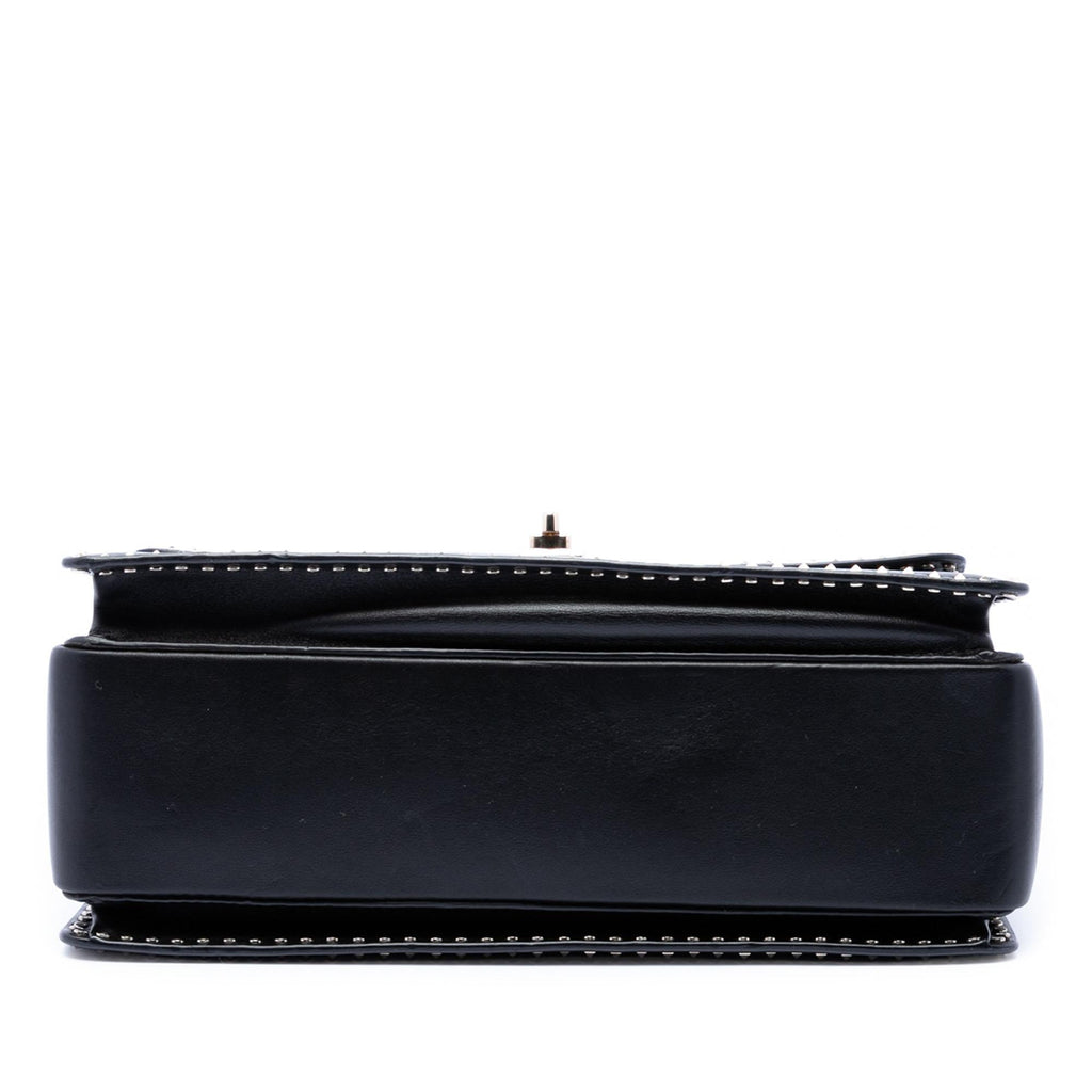 Valentino Leather Rockstud Top Handle Bag
