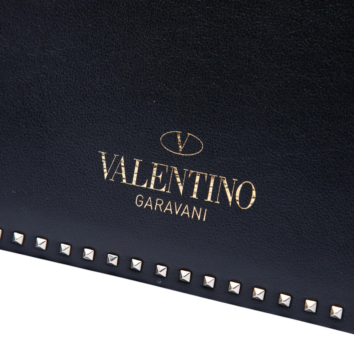 Valentino Leather Rockstud Top Handle Bag
