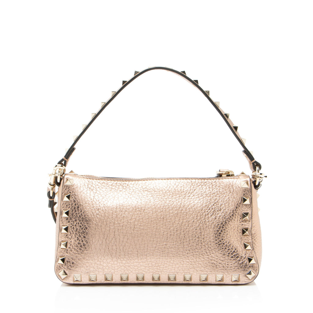 Valentino Metallic Calfskin Rockstud Small Shoulder Bag