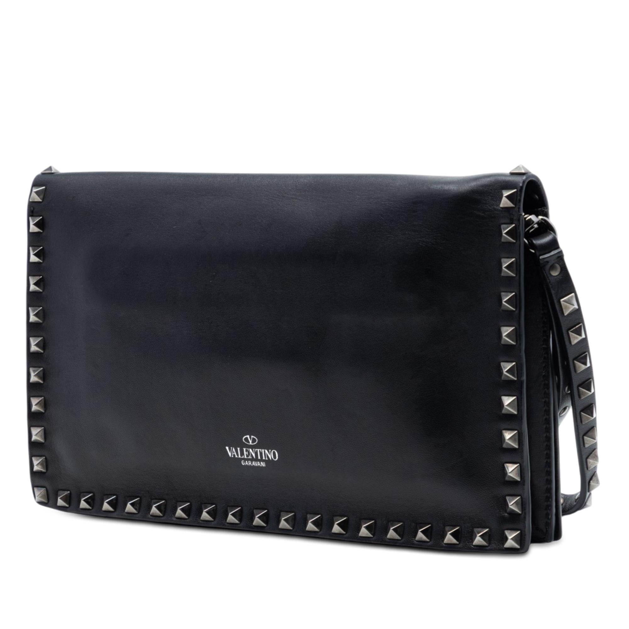 Valentino Nappa Rockstud Wristlet Clutch