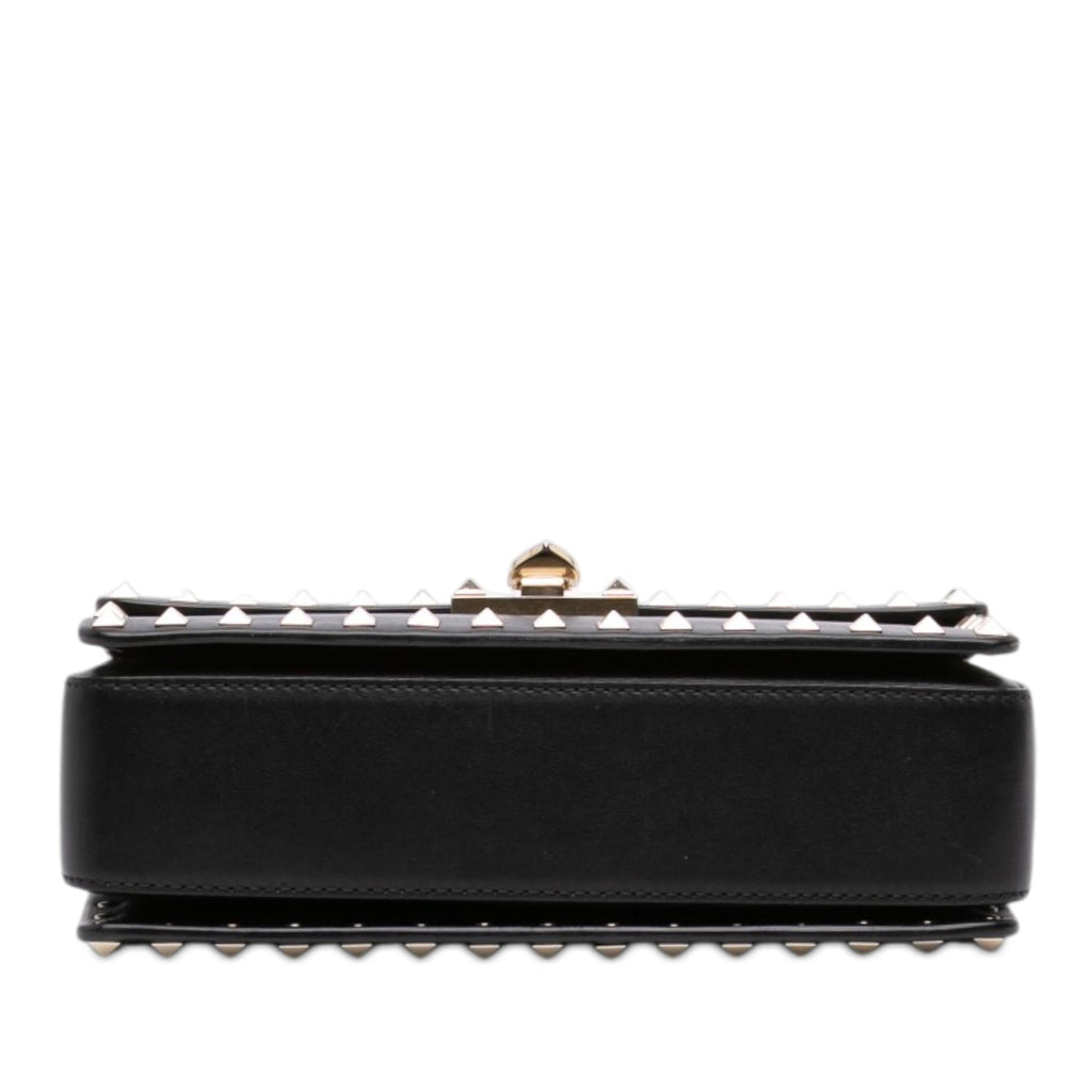Valentino Small Leather Rockstud Flip Lock Chain Crossbody