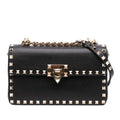 Valentino Small Leather Rockstud Flip Lock Chain Crossbody