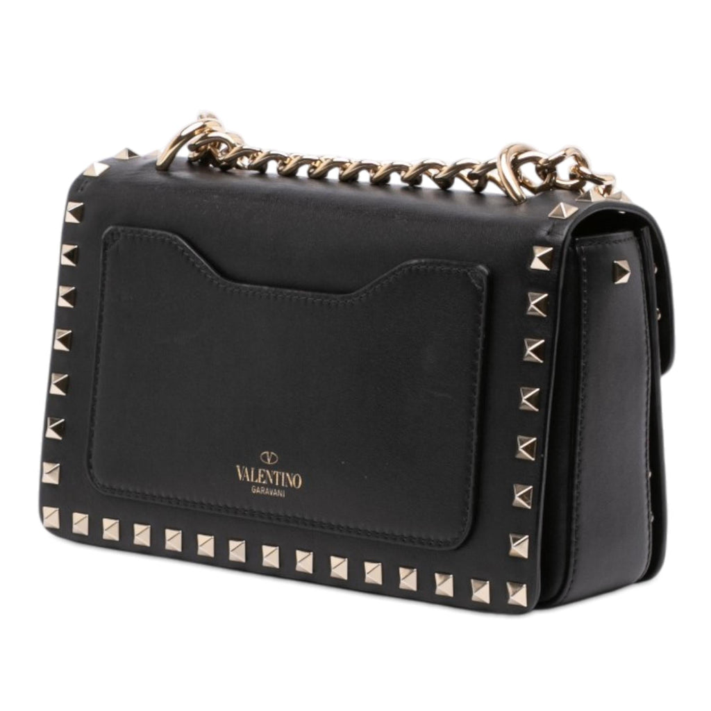 Valentino Small Leather Rockstud Flip Lock Chain Crossbody