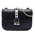 Valentino Small Leather Rockstud Glam Lock Crossbody