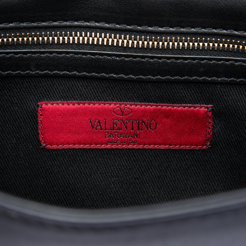 Valentino Small Leather Rockstud Glam Lock Crossbody