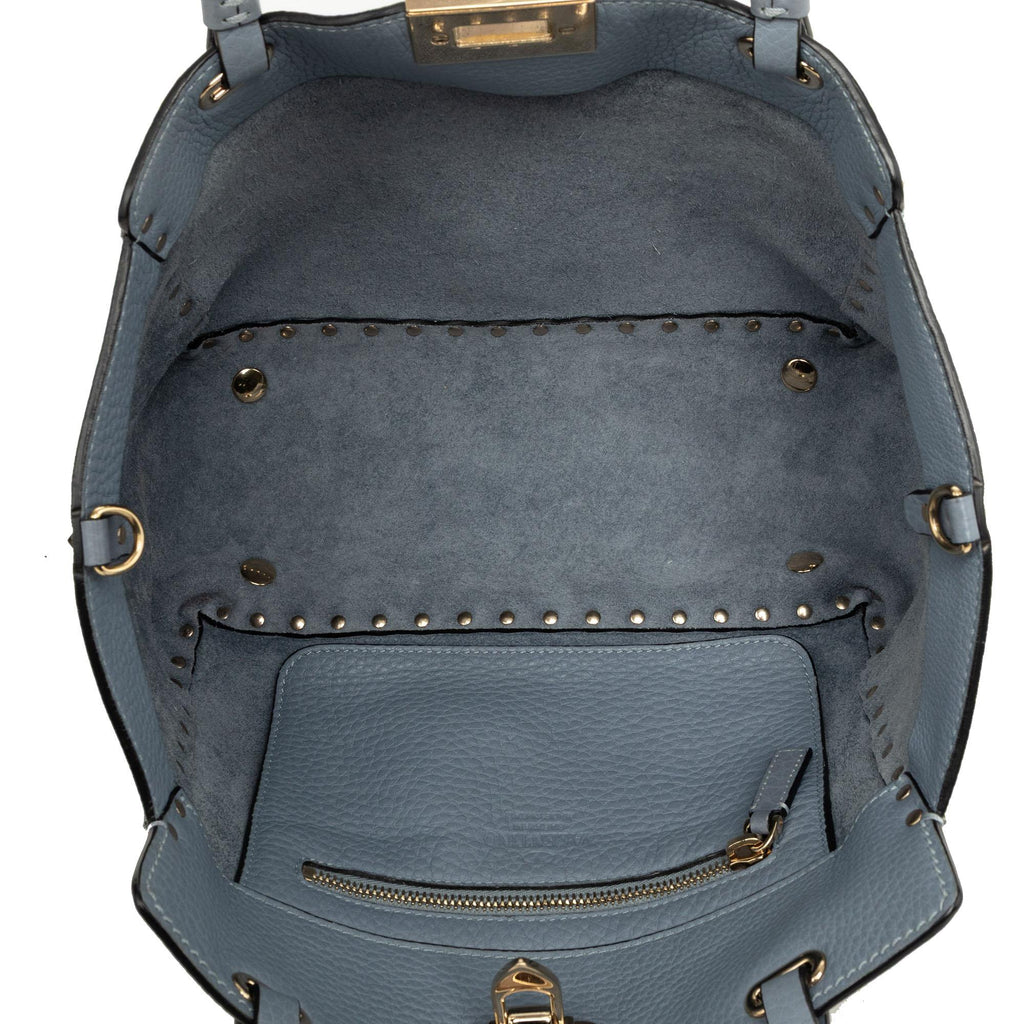 Valentino Small Leather Rockstud Trapeze Satchel
