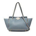 Valentino Small Leather Rockstud Trapeze Satchel