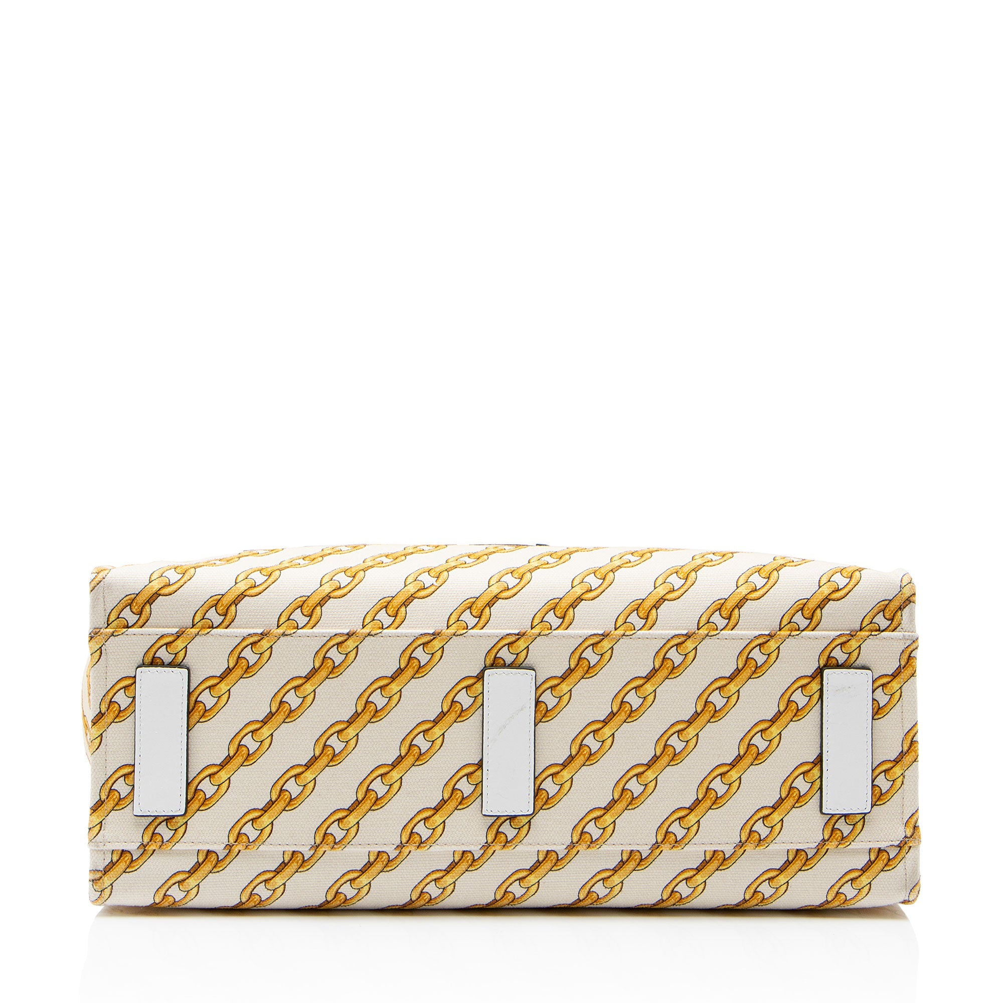 Versace Chain Link Canvas La Medusa Large Tote