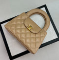 cc 24a nano 19cm kelly shopper bag beige lambskin