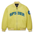 LEATHER LOGO BOMBER JACKET