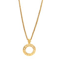 Metal Mirror Necklace Gold