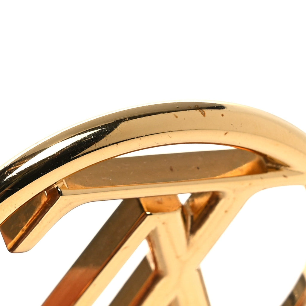 Metal Louise Hoop Earrings Gold