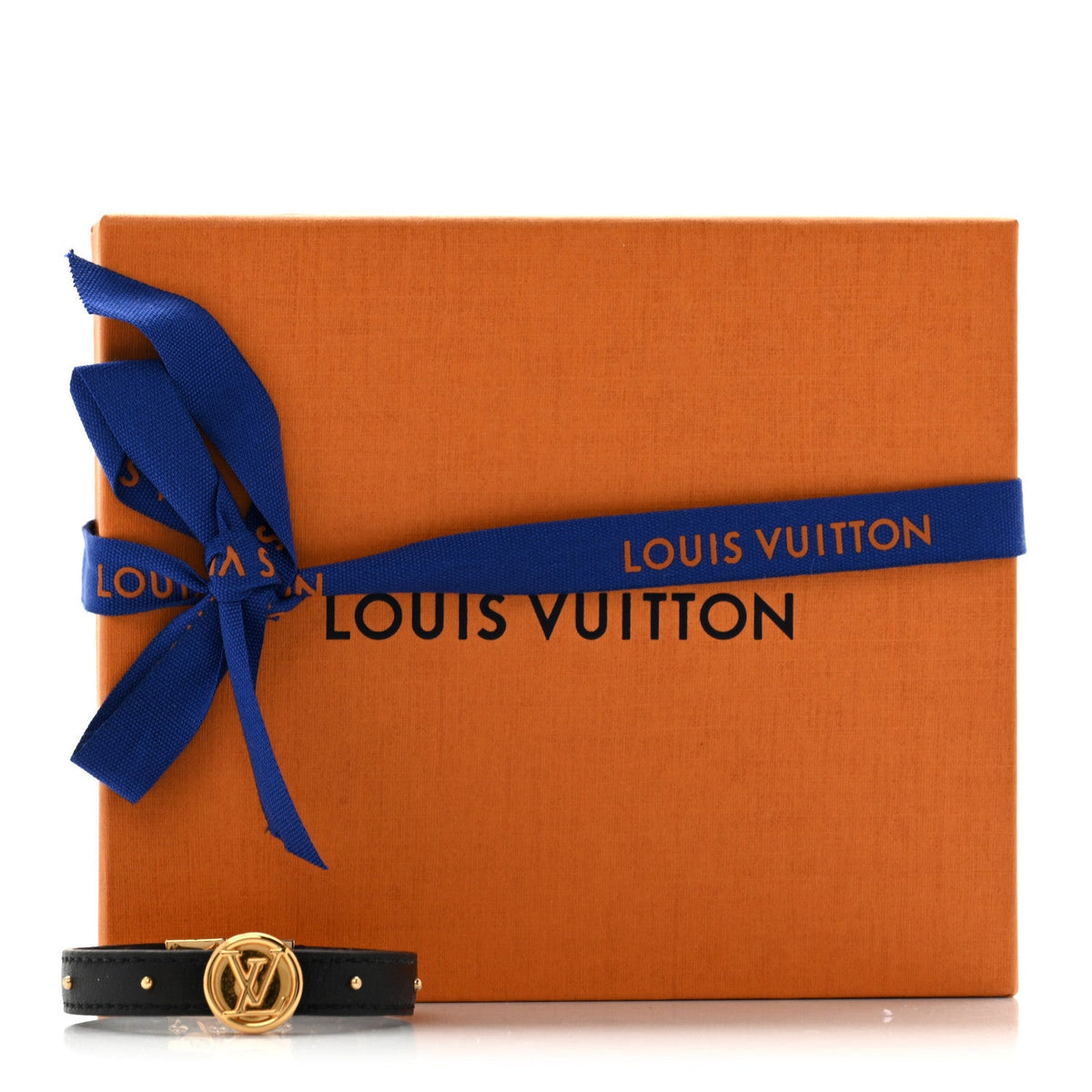 Monogram LV Circle Reversible Bracelet 17 Black