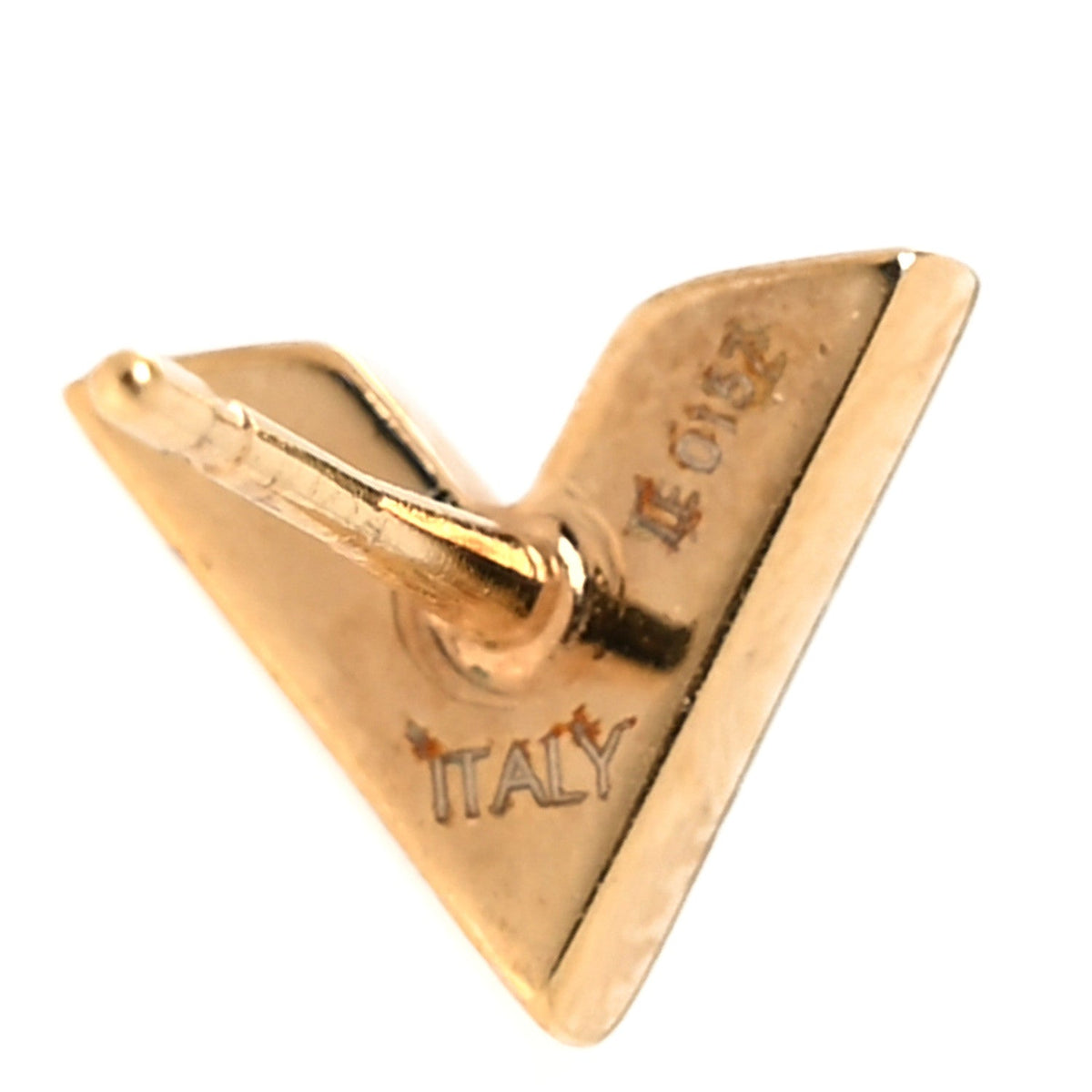 Brass Essential V Stud Earrings Gold