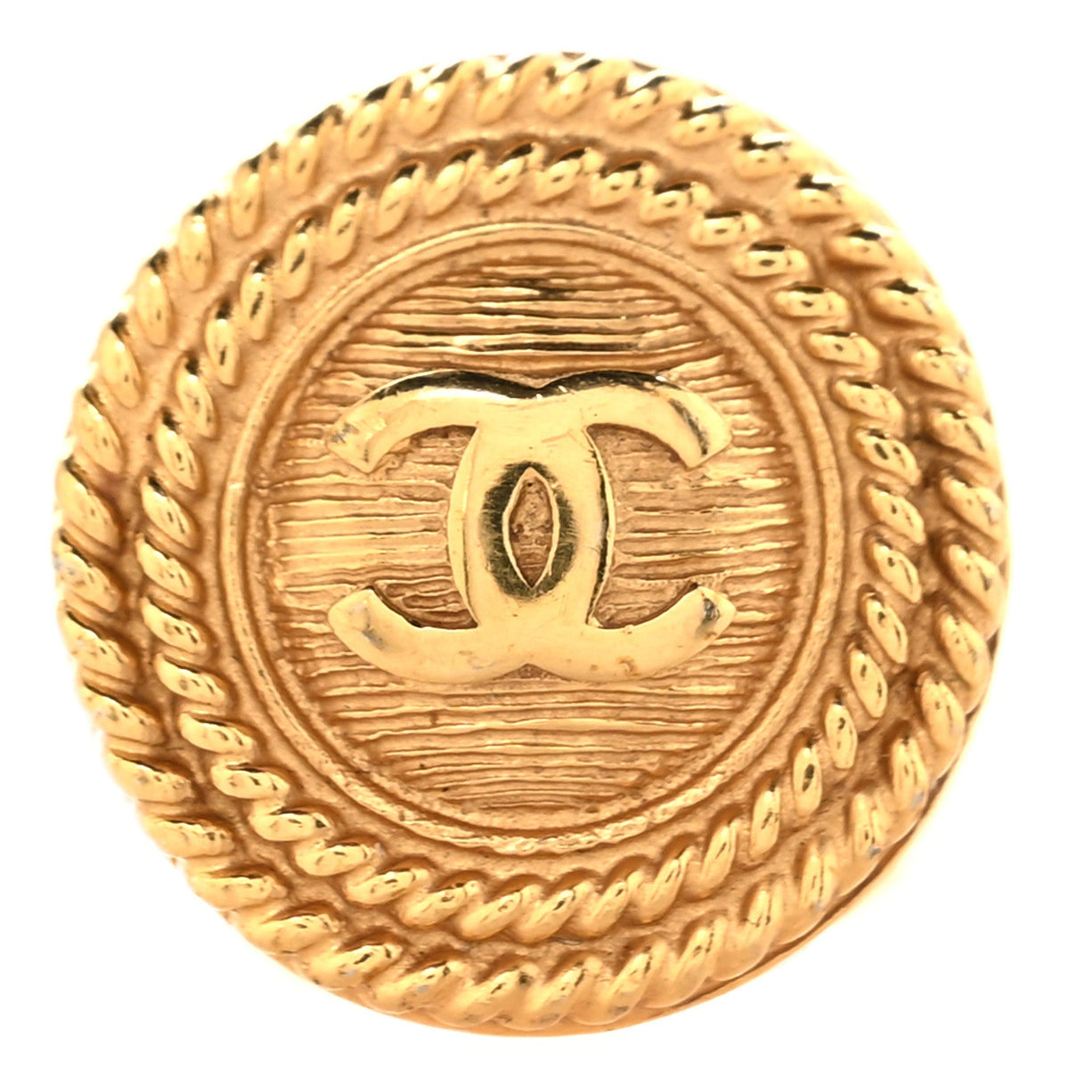 Metal CC Rope Ring 55 7.25 Gold