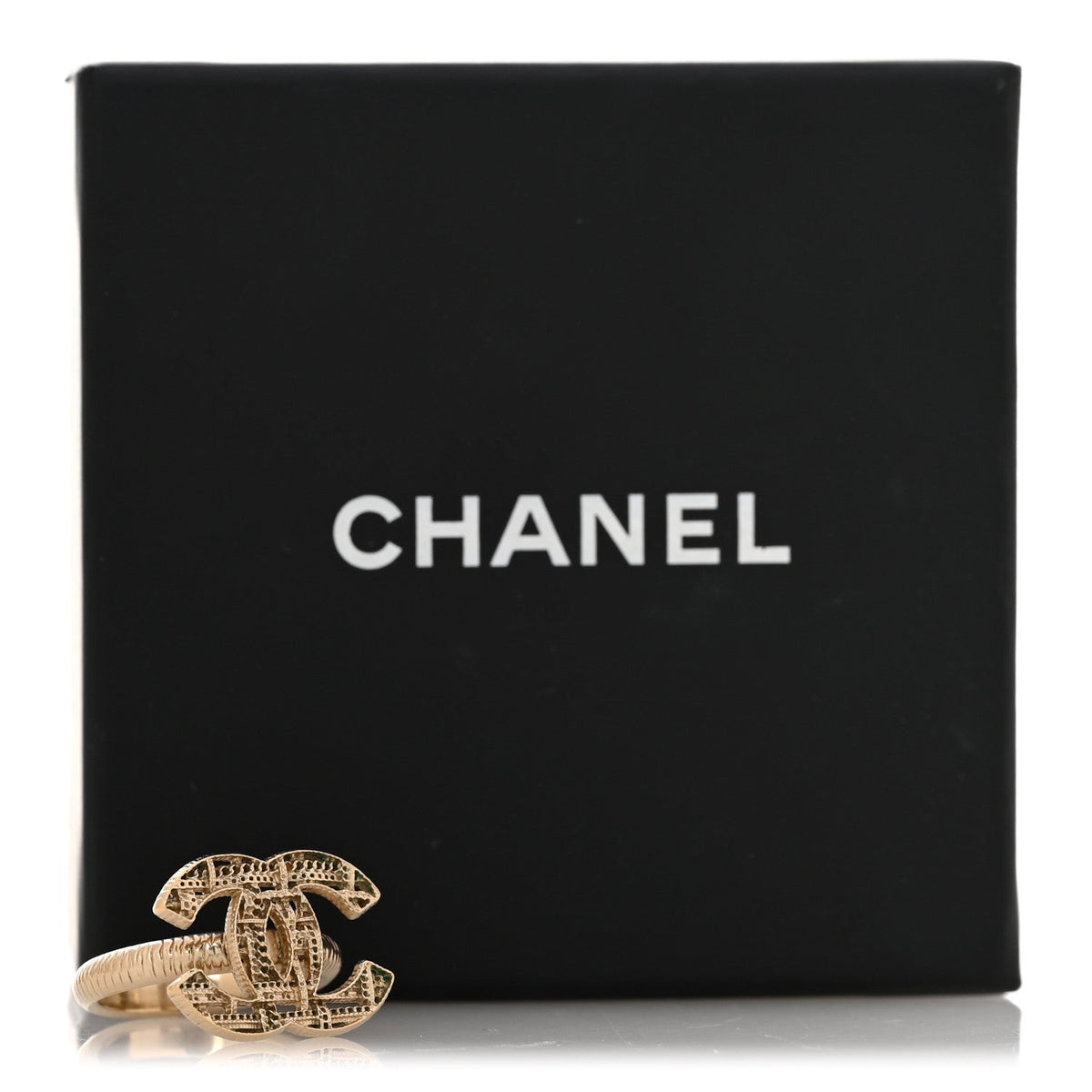 Tweed Effect CC Ring 53 6.25 Gold