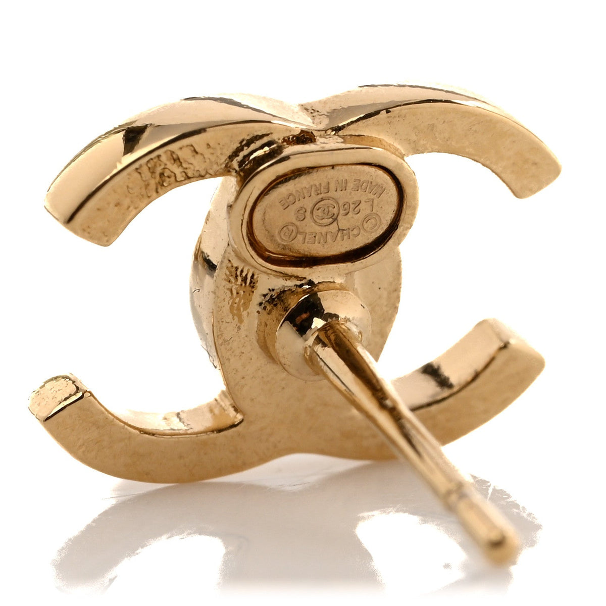 CC Turnlock Drop Earrings Gold