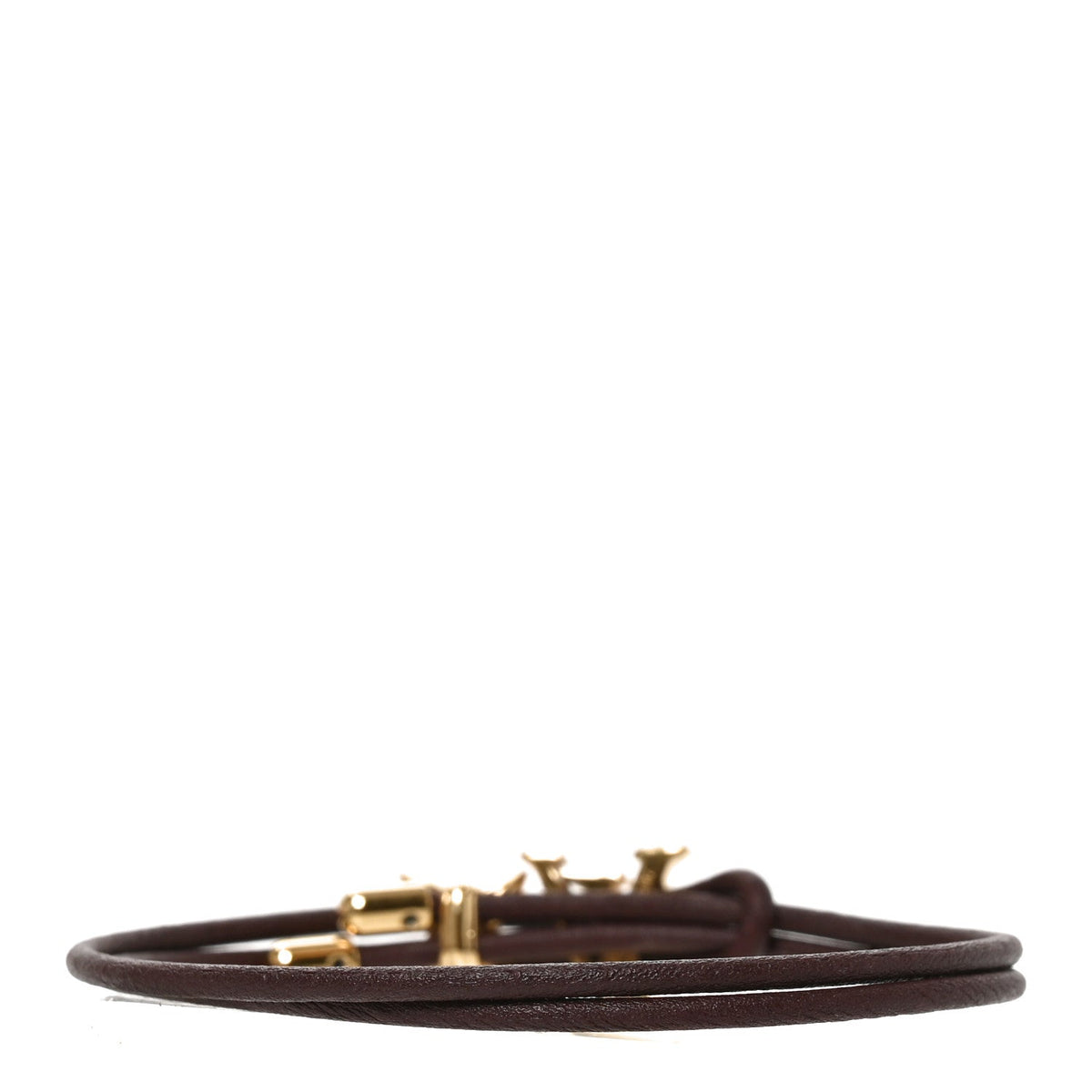 Calfskin LV Bloom Bracelet Deep Red