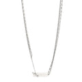 Metal Monogram Necklace Silver