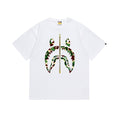 BAPE Green Camo Shark Zip Graphic T-Shirt