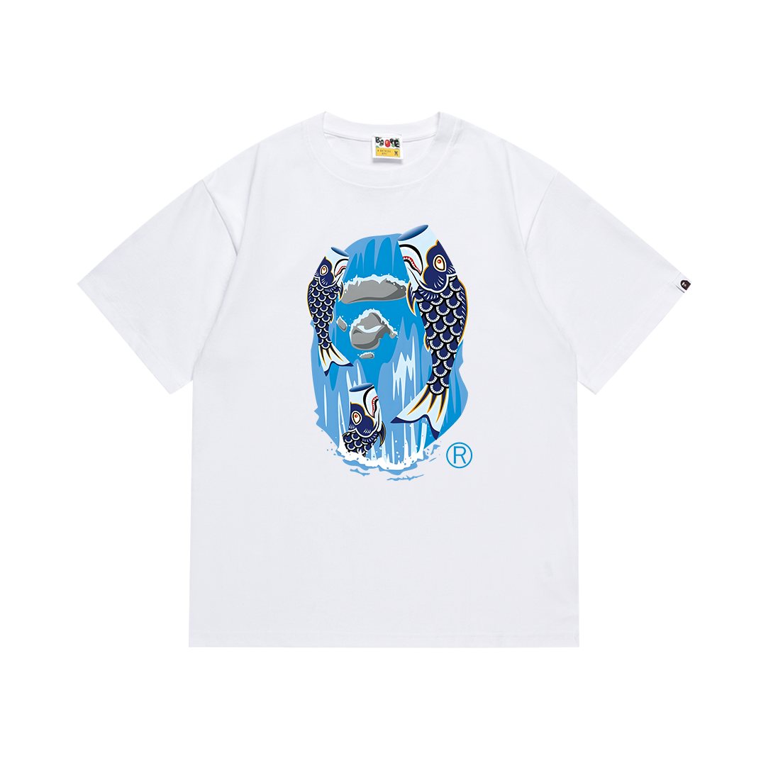 BAPE Fish Waterfall Graphic Short-Sleeve T-Shirt