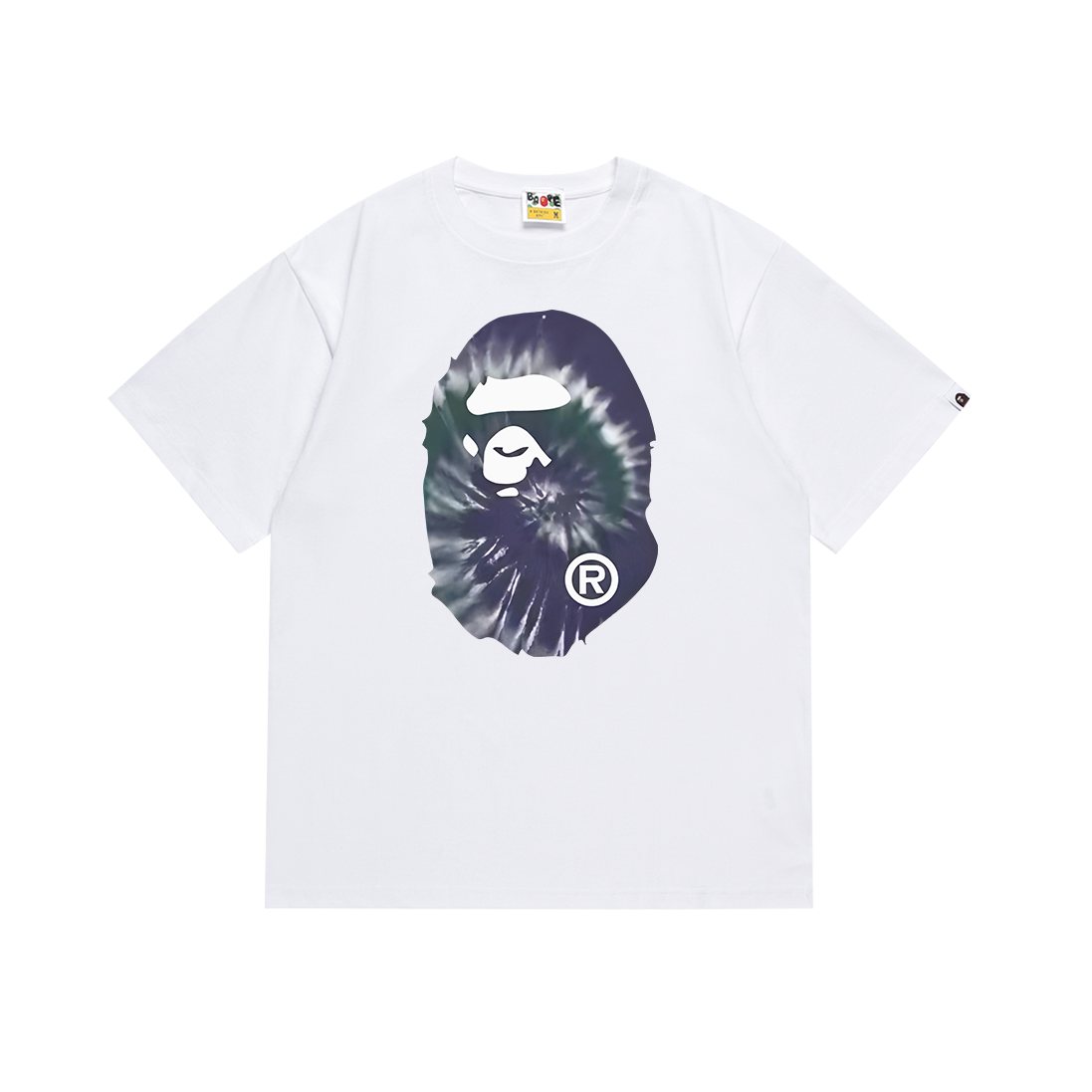 BAPE Tie-Dye Front and Back Graphic Short-Sleeve T-Shirt