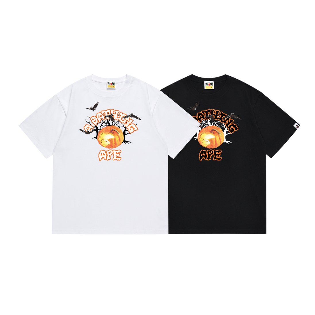 BAPE Halloween Pumpkin Bat Short-Sleeve T-Shirt