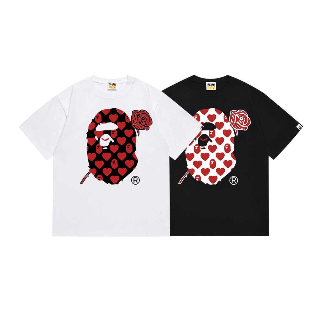 BAPE Heart Rose Graphic T-Shirt