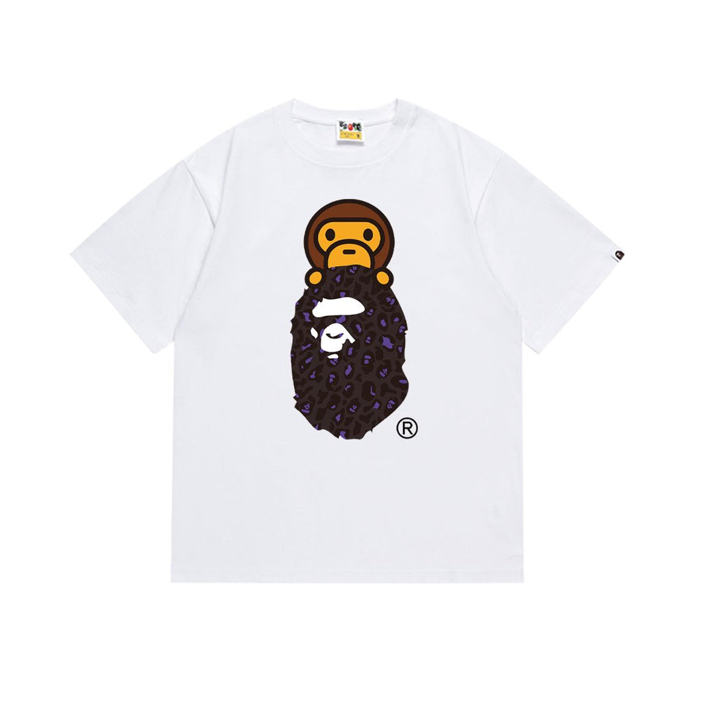 BAPE Purple Leopard Ape Graphic T-Shirt
