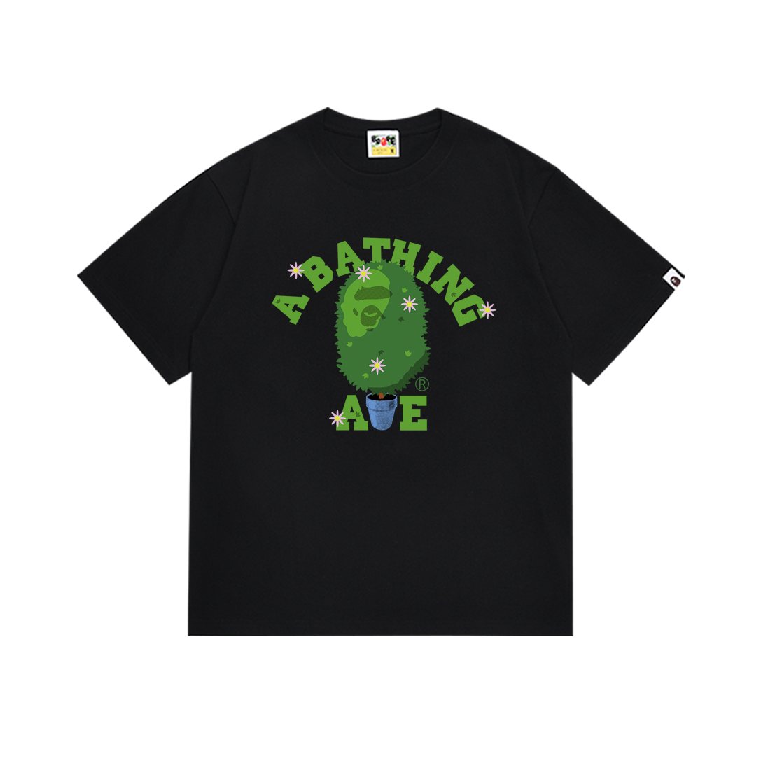 BAPE Green Camo Face Graphic T-Shirt