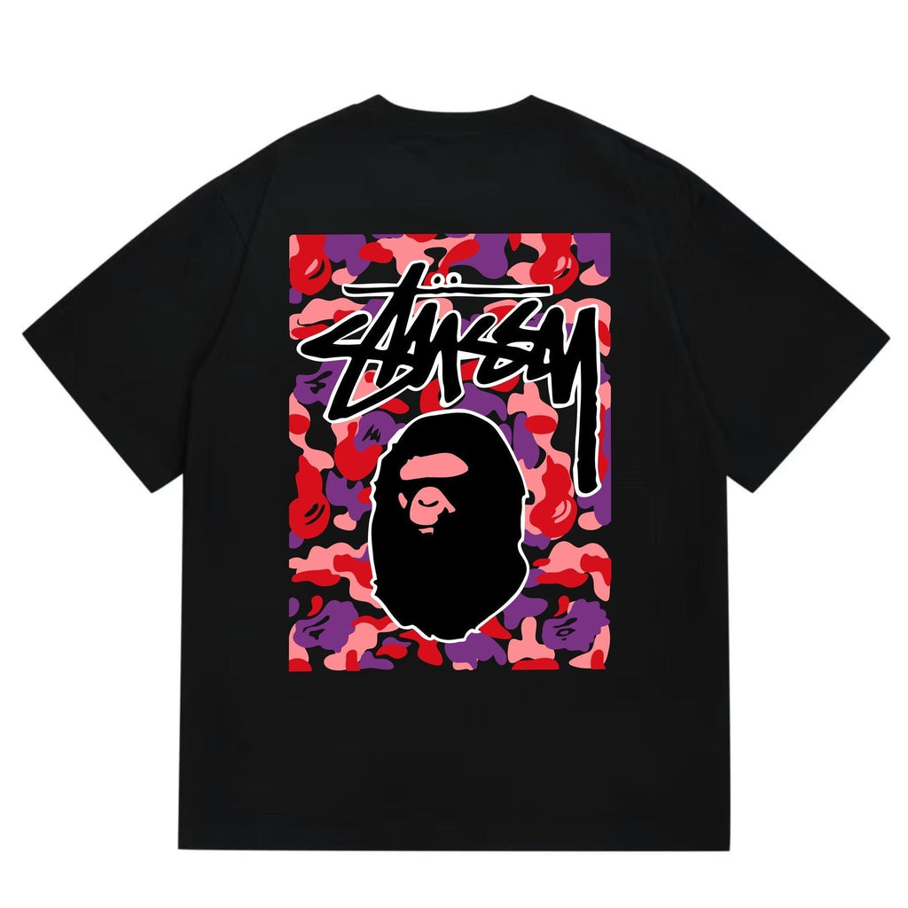 BAPE Warm Camo Black Ape Graphic T-Shirt