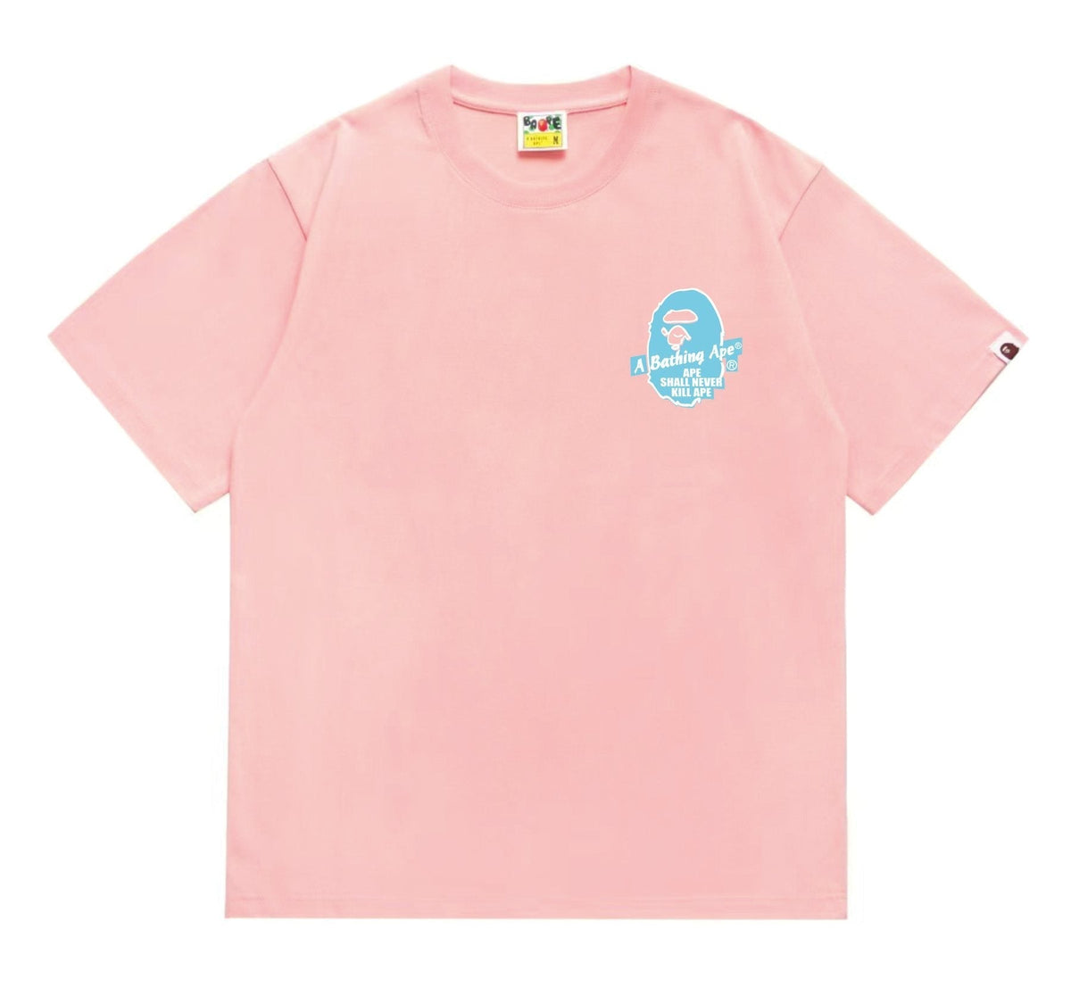 BAPE Blue Accent Camo Ape Circle Graphic T-Shirt