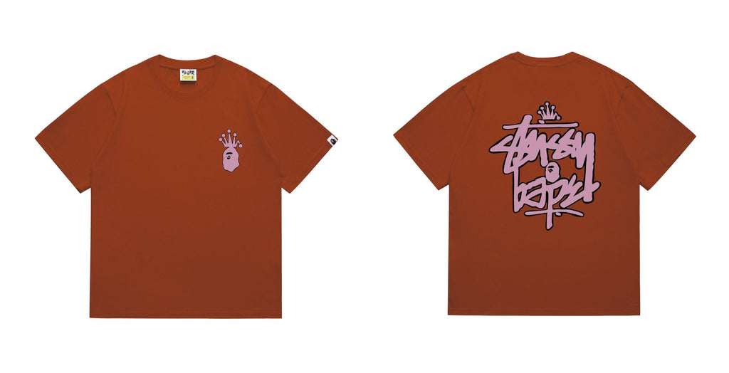 BAPE Crown-Face Graffiti Graphic T-Shirt