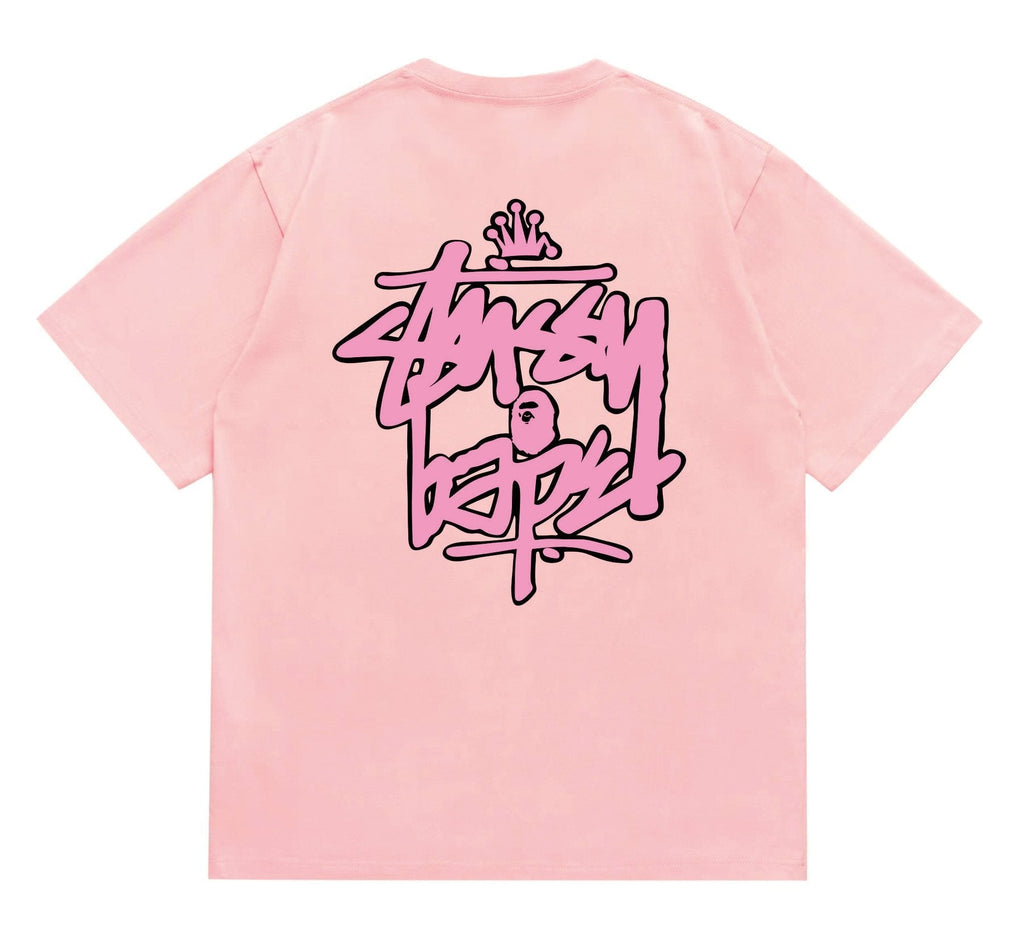 BAPE Crown-Face Graffiti Graphic T-Shirt