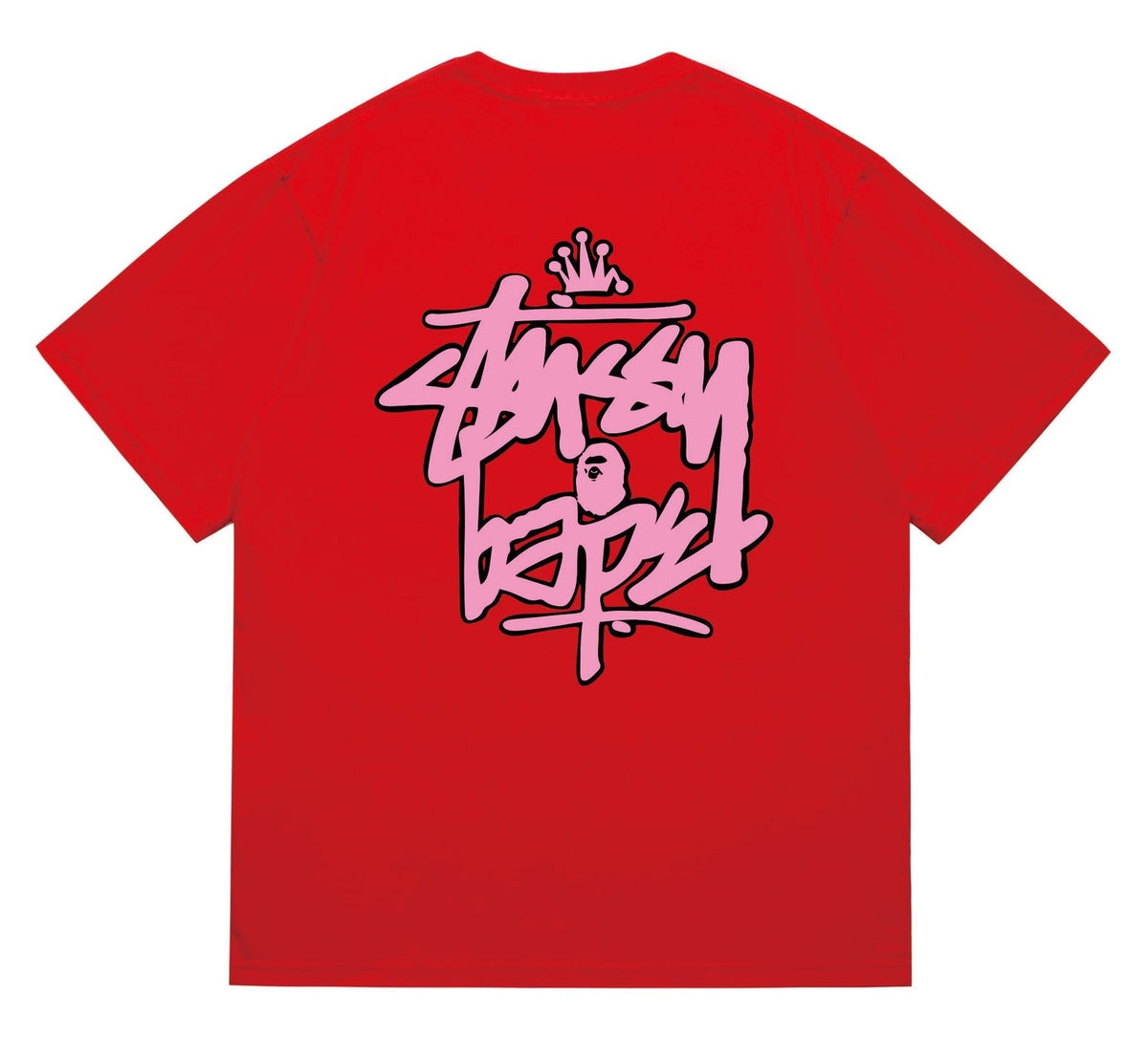 BAPE Crown-Face Graffiti Graphic T-Shirt