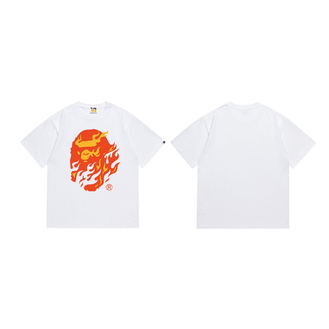 BAPE Flame Ape-Face Graphic Short-Sleeve T-Shirt