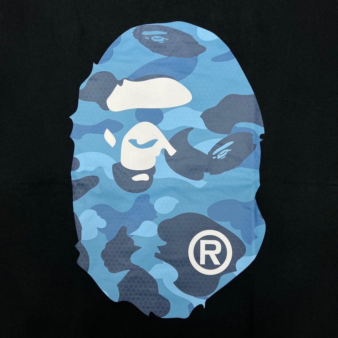 BAPE Blue Camo Ape Head Graphic T-Shirt