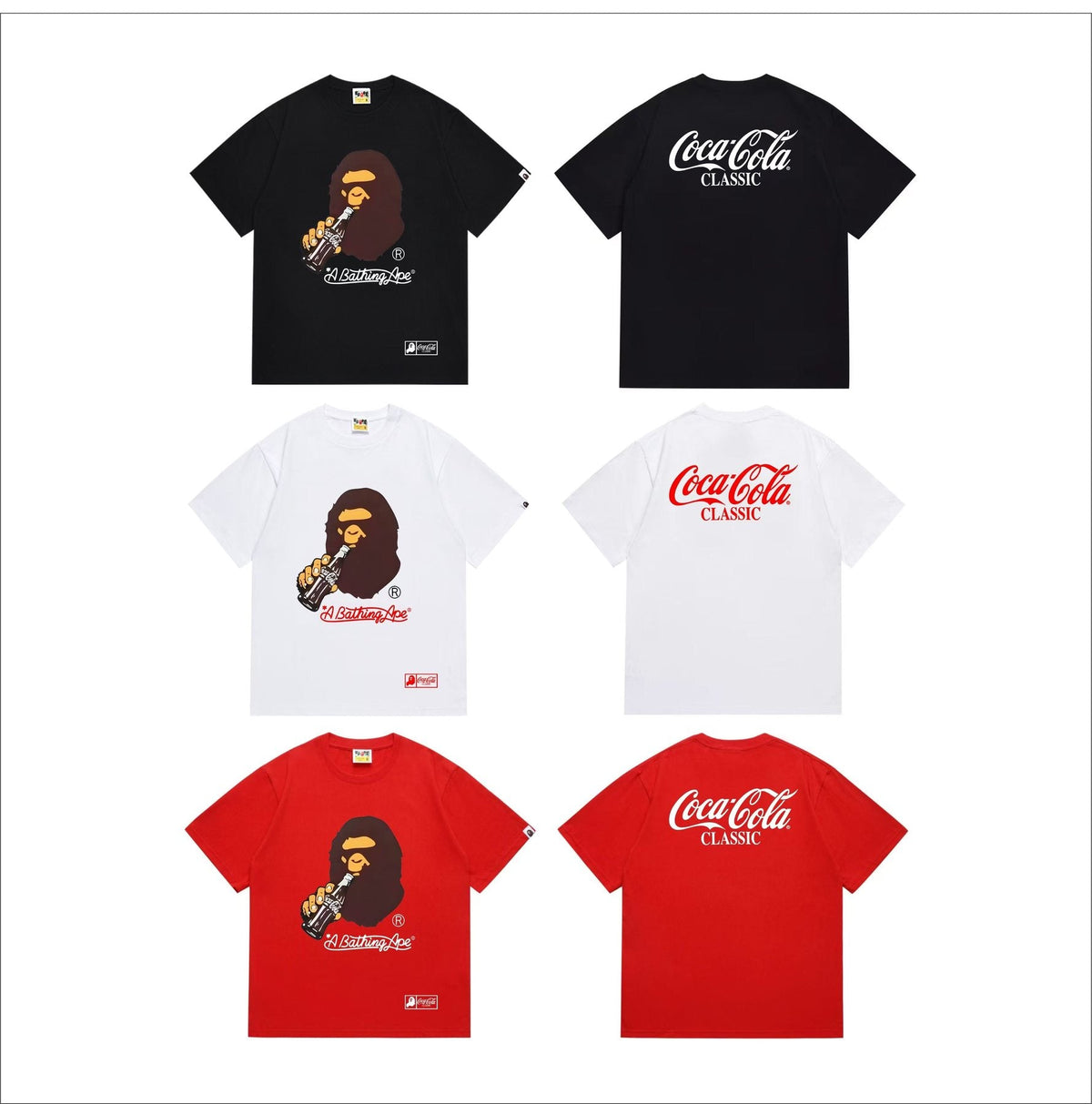 BAPE Coca-Cola Classic Ape Bottle Graphic T-Shirt
