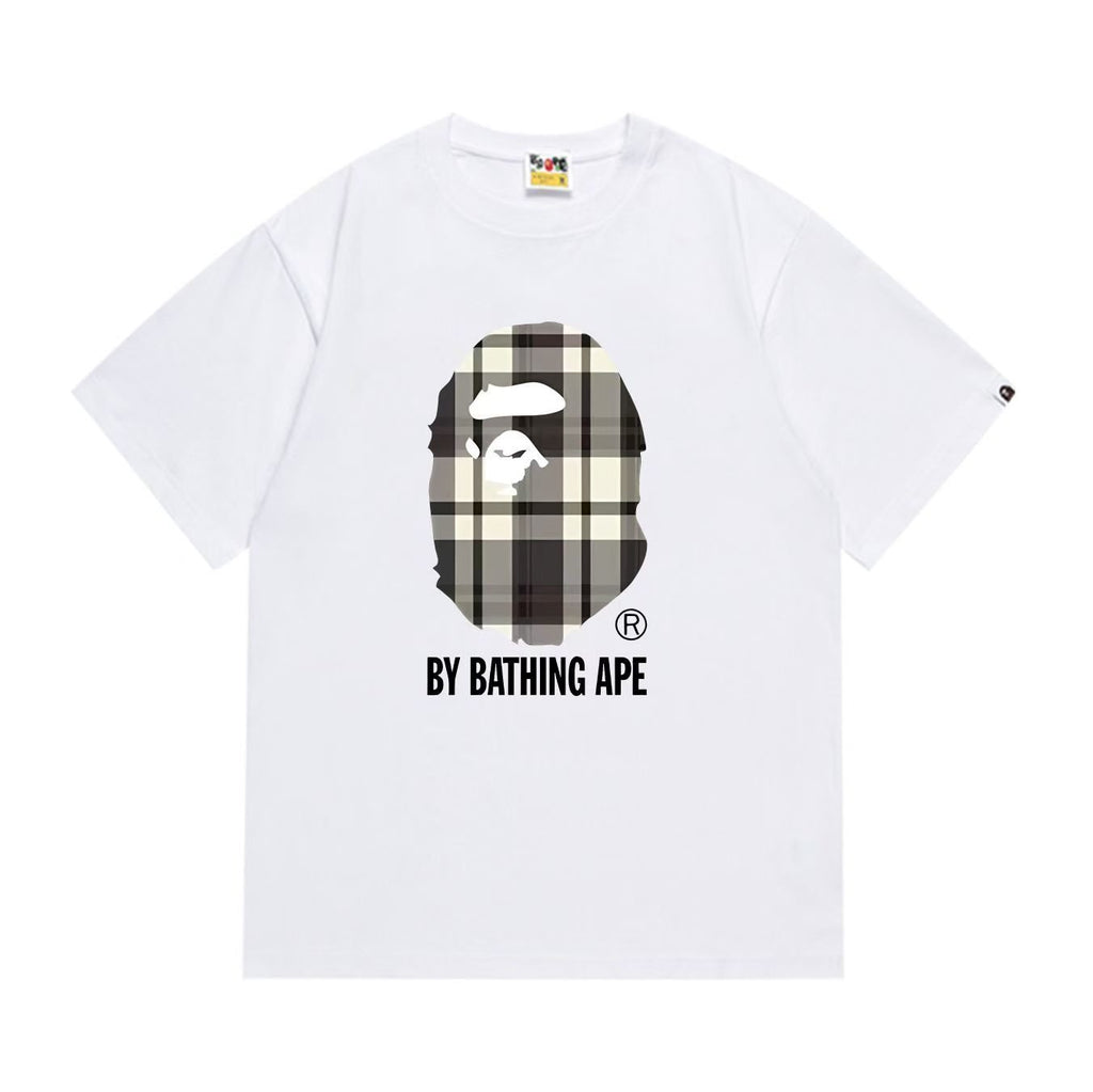 BAPE Plaid Ape Head Graphic T-Shirt