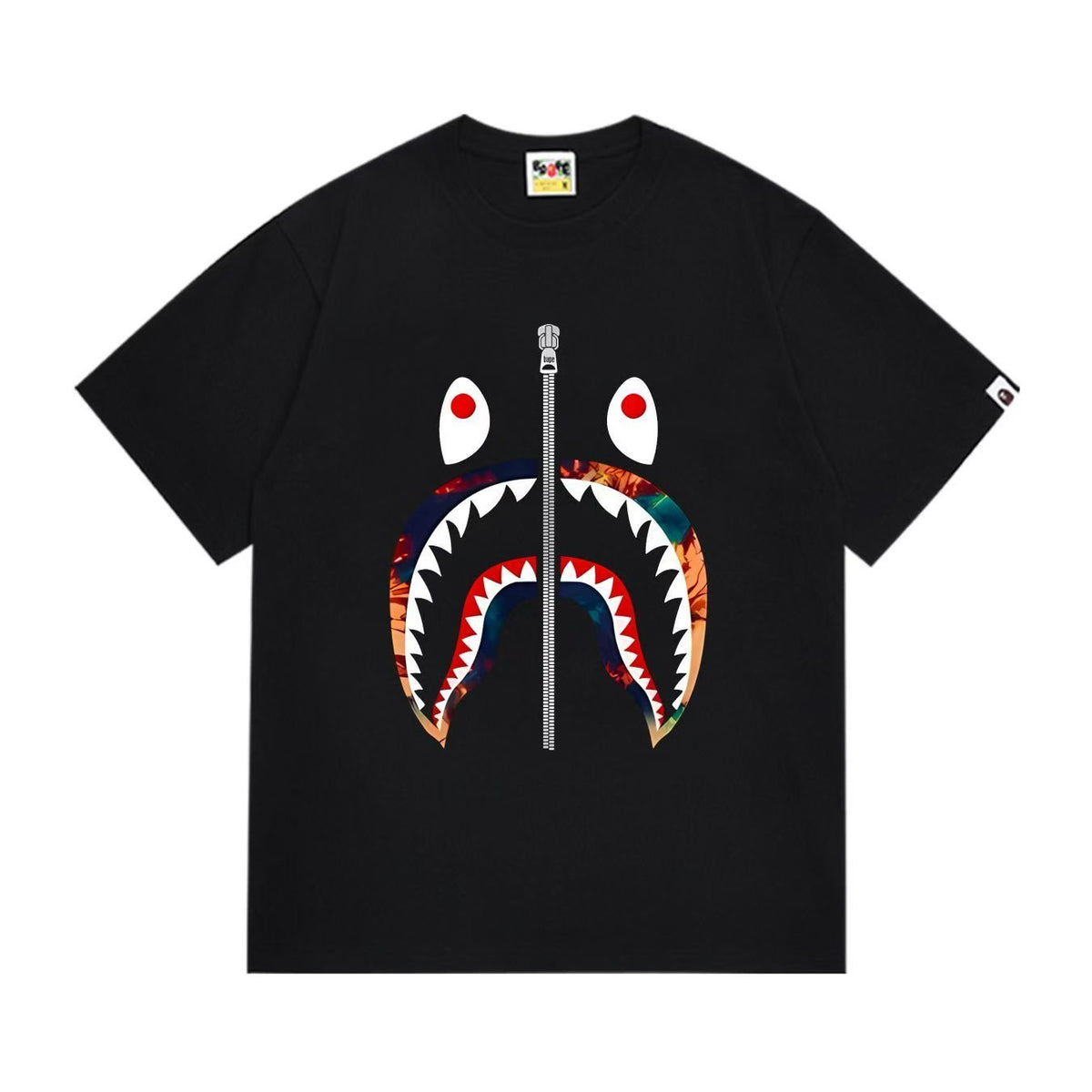 BAPE Shark Zip Graphic Short-Sleeve T-Shirt