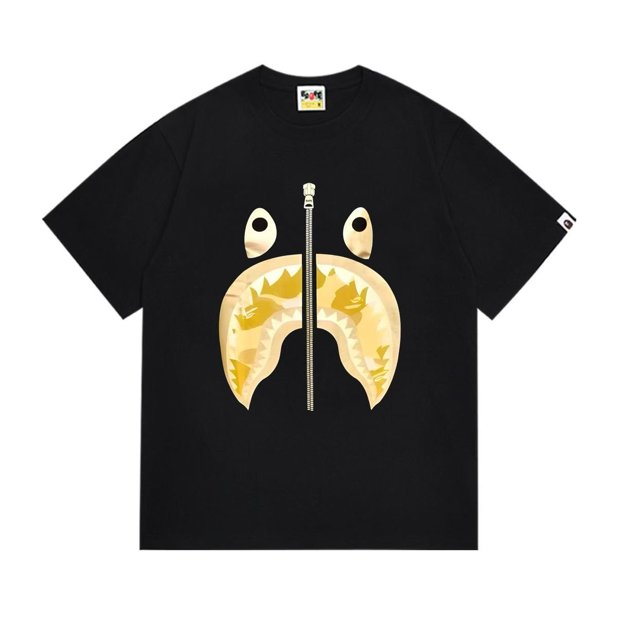 BAPE Shark Zip Graphic Short-Sleeve T-Shirt