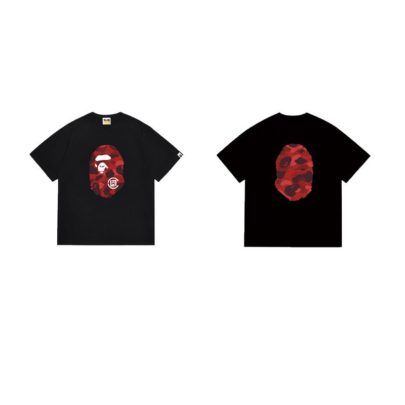 BAPE Red Camo Ape Head Graphic T-Shirt