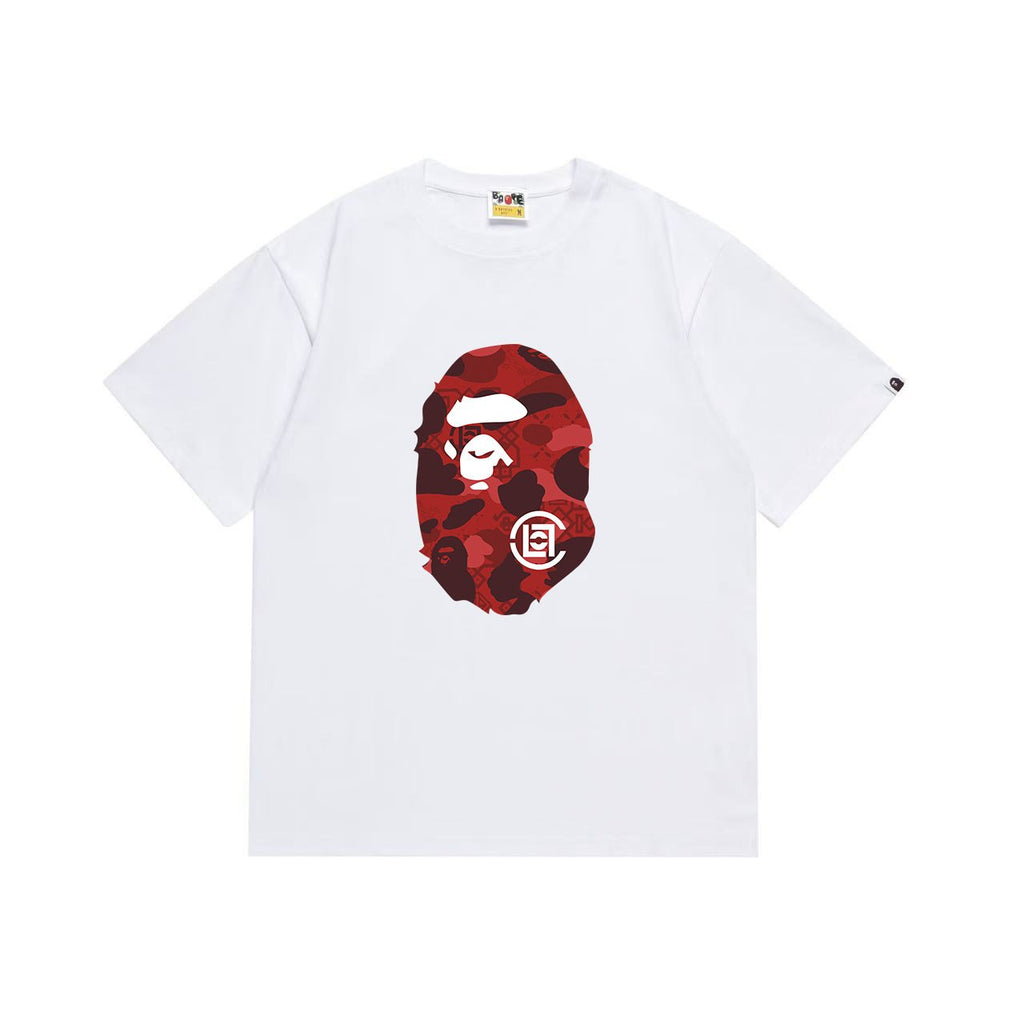 BAPE Red Camo Ape Head Graphic T-Shirt
