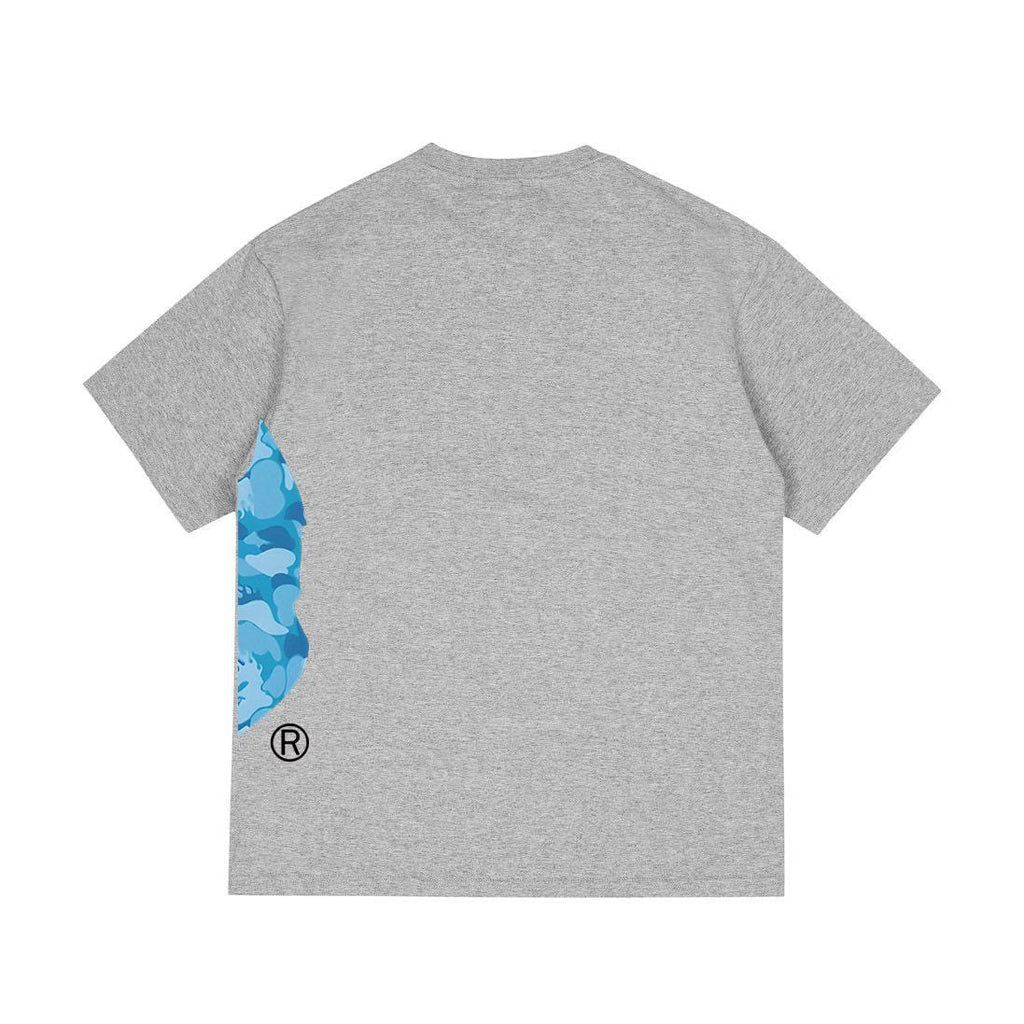 BAPE Blue Ape-Head Side Graphic T-Shirt