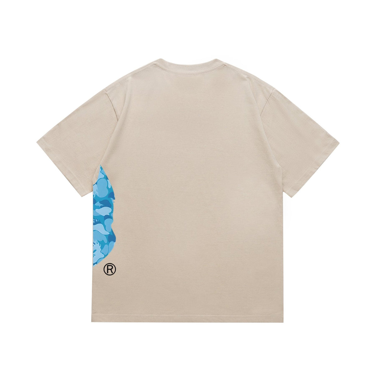 BAPE Blue Camo Ape-Head Side Graphic T-Shirt