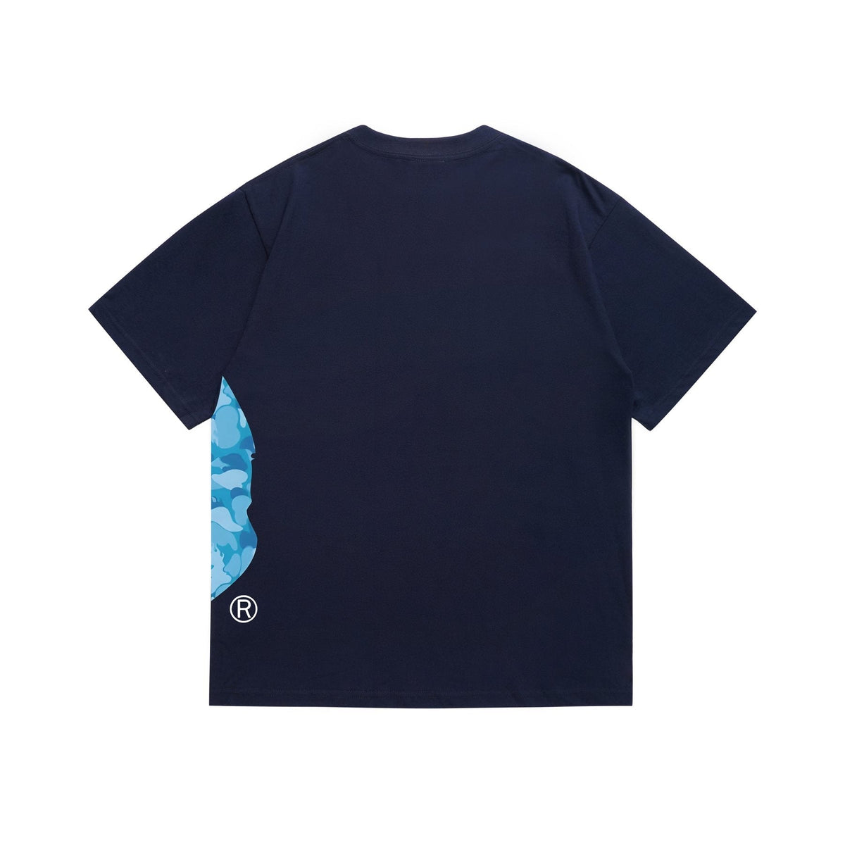 BAPE Blue Camo Ape-Head Side Graphic T-Shirt